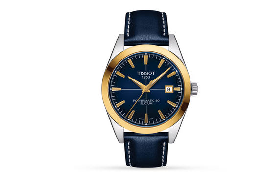 TIST Gentleman Powermatic 80 Silicium Solid 18k Gold Bezel 40mm Mens Watch