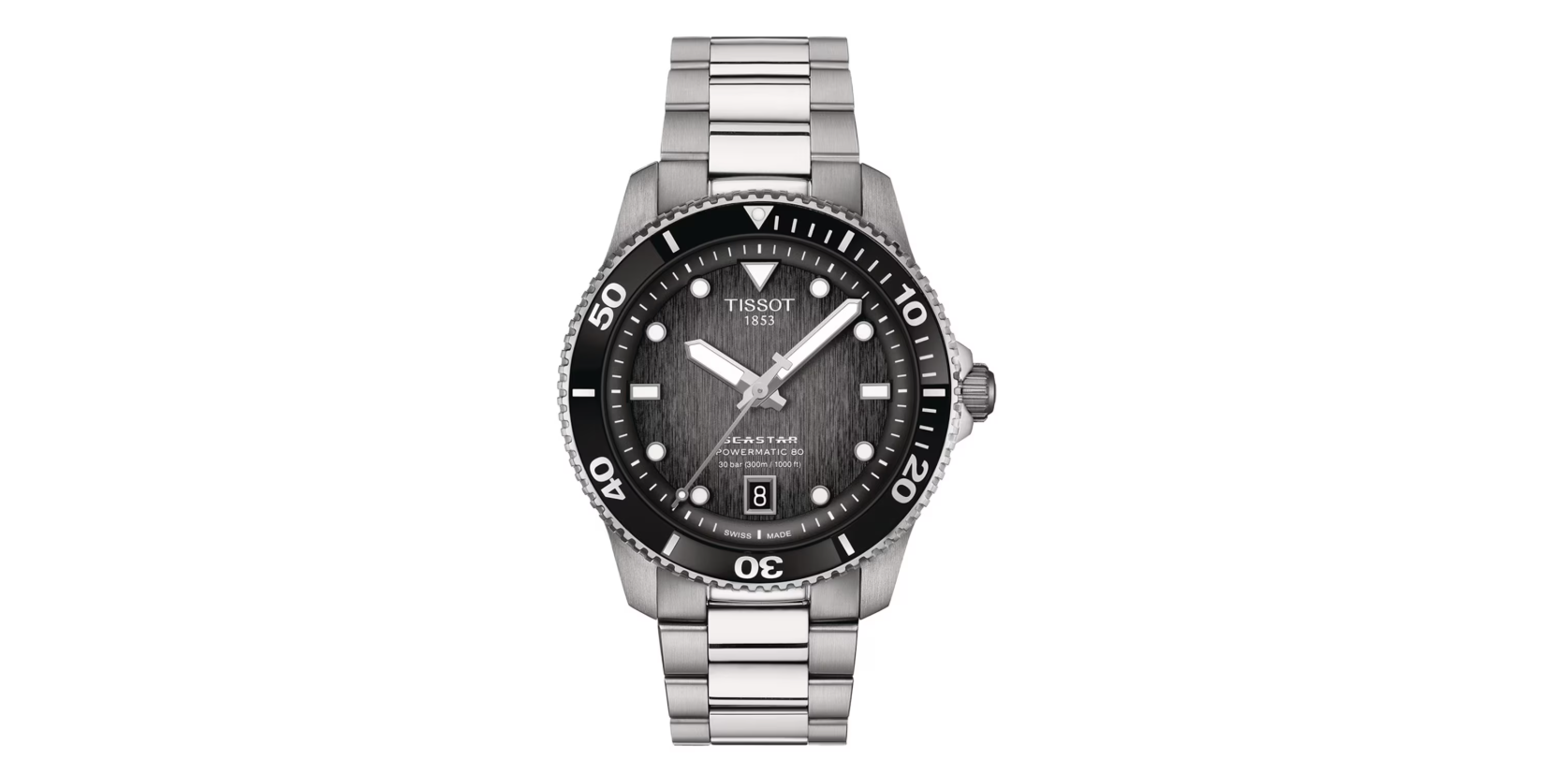 TIST Seastar 1000 Powermatic 80 40mm Mens Watch Stainless Steel