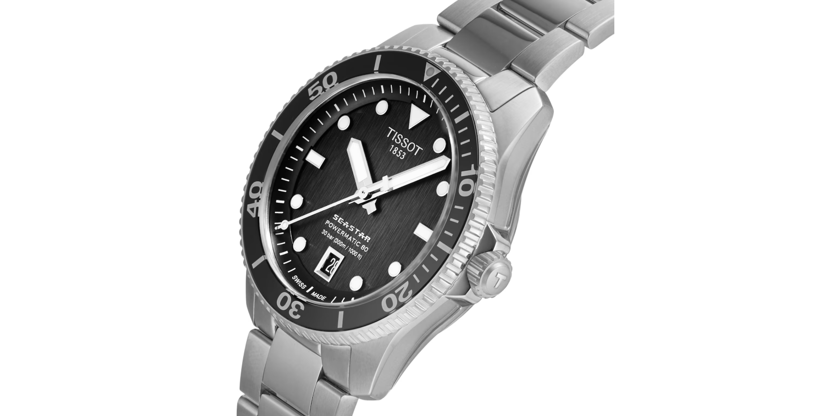 TIST Seastar 1000 Powermatic 80 40mm Mens Watch Stainless Steel