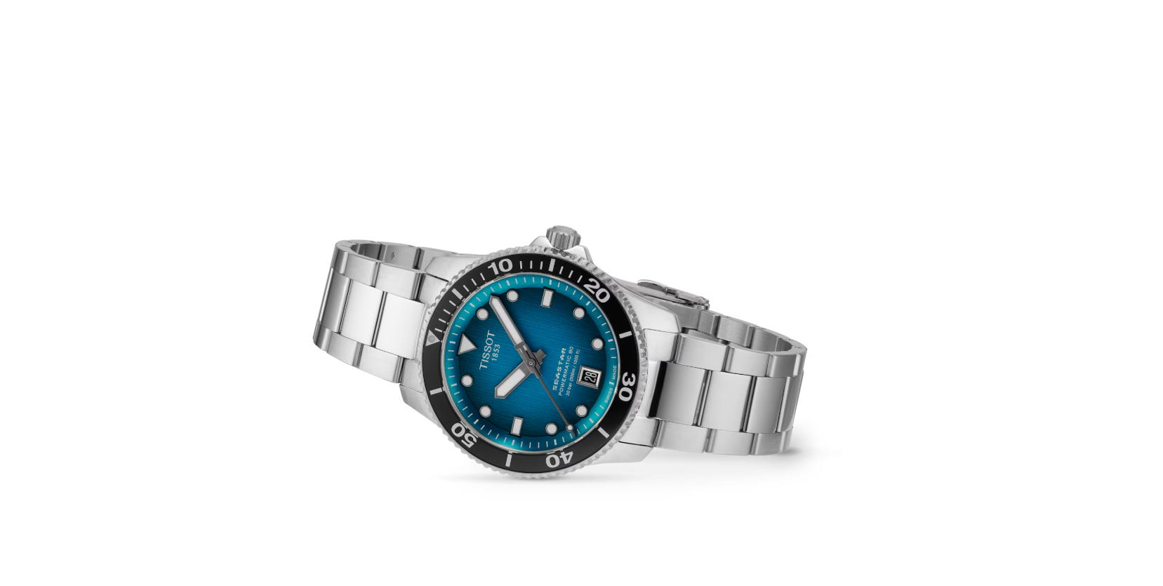 TIST Seastar 1000 Powermatic 80 40mm Mens Watch Turquoise