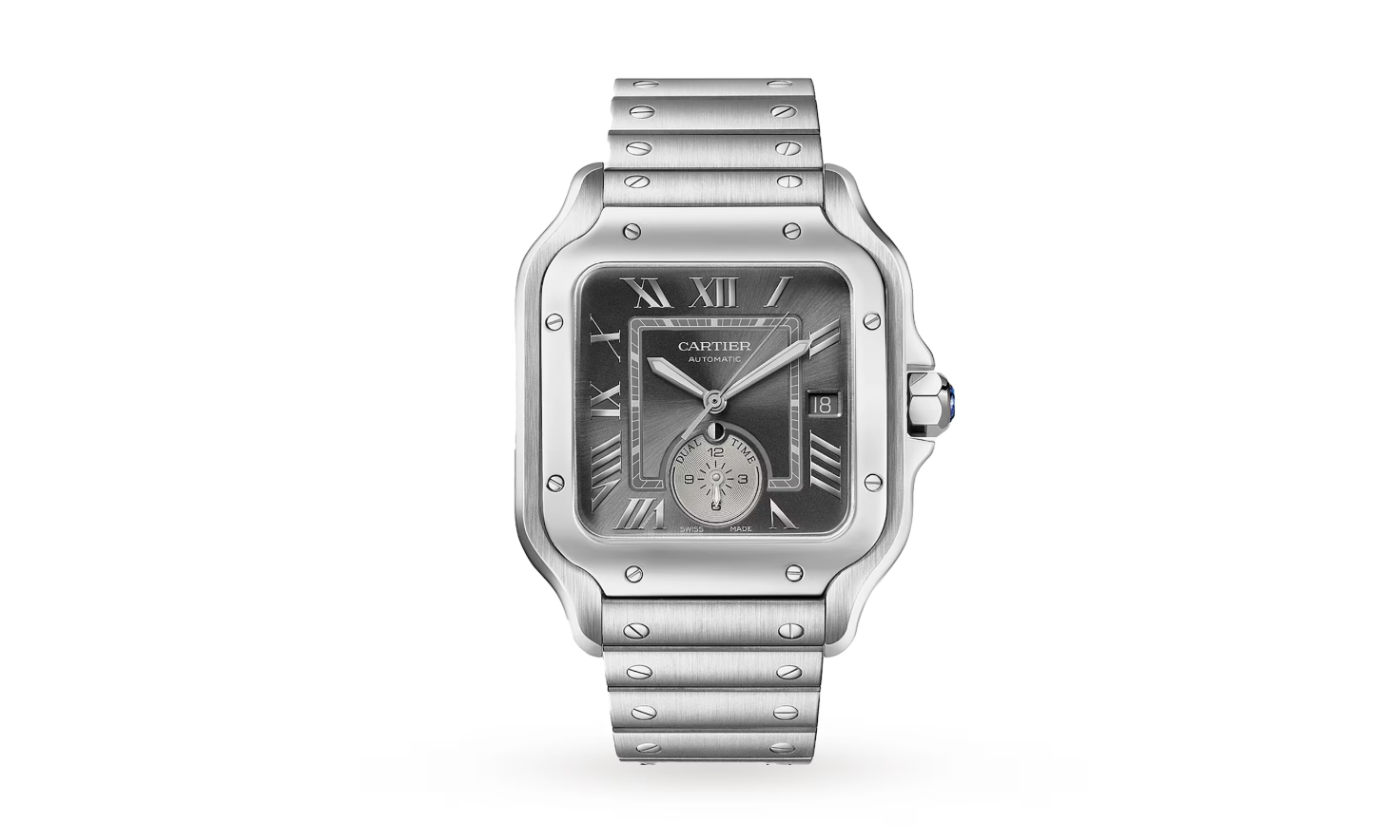 Santos De CRT Watch, Large Model, Mechanical Movement With Automatic Winding, Steel