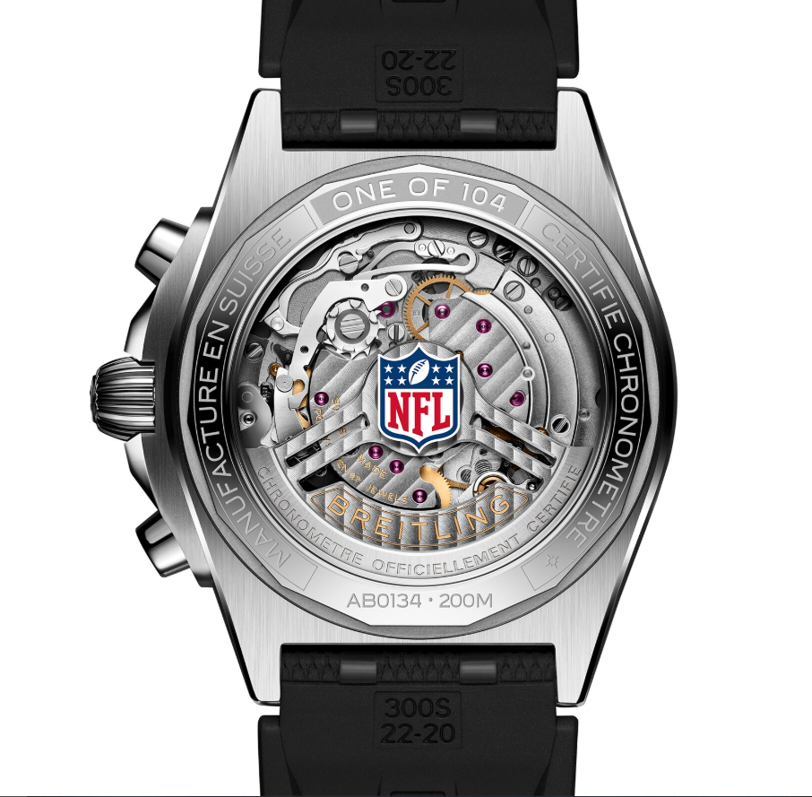 BRT Chronomat B01 42 Houston Texans Limited Edition Mens Watch Rubber