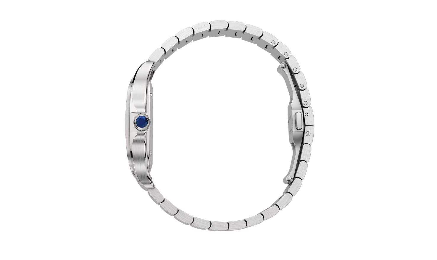 Santos de CRT Watch, Medium Model, Steel, Automatic, Interchangeable Leather Strap