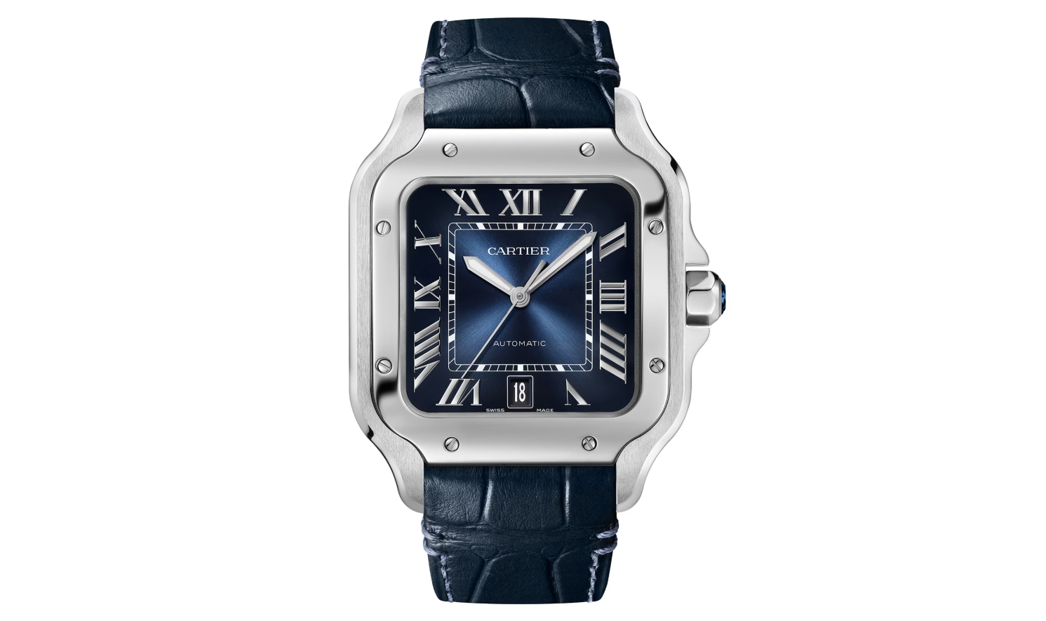 Santos De CRT Watch, Large Model, Automatic Winding, Steel Case