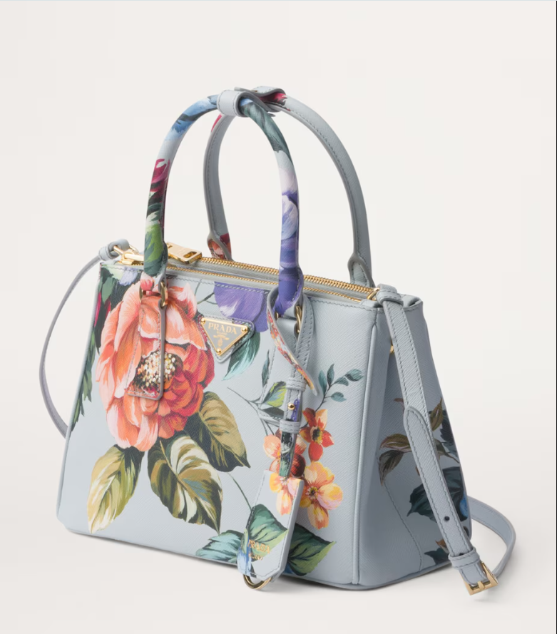 PDA Saffiano Leather Floral Galleria Bag