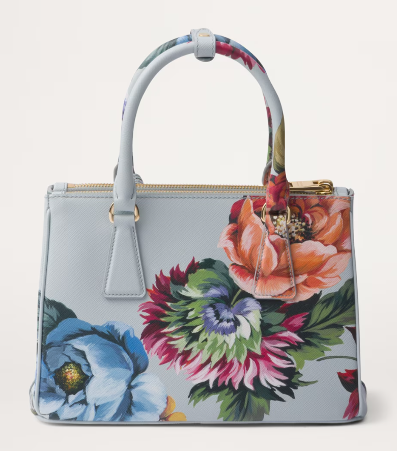 PDA Saffiano Leather Floral Galleria Bag