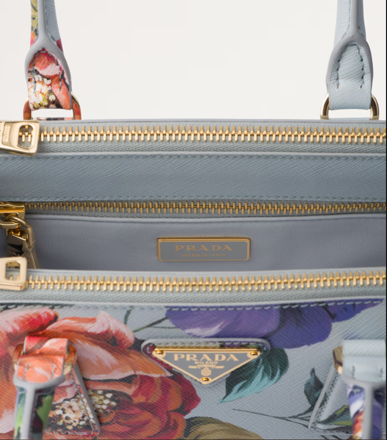 PDA Saffiano Leather Floral Galleria Bag