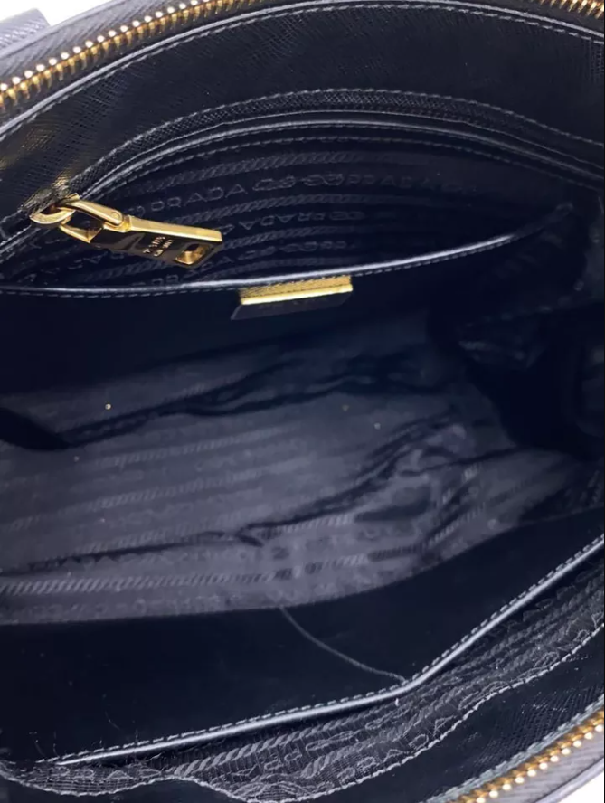 PDA shoulder bag leather Black plain Used