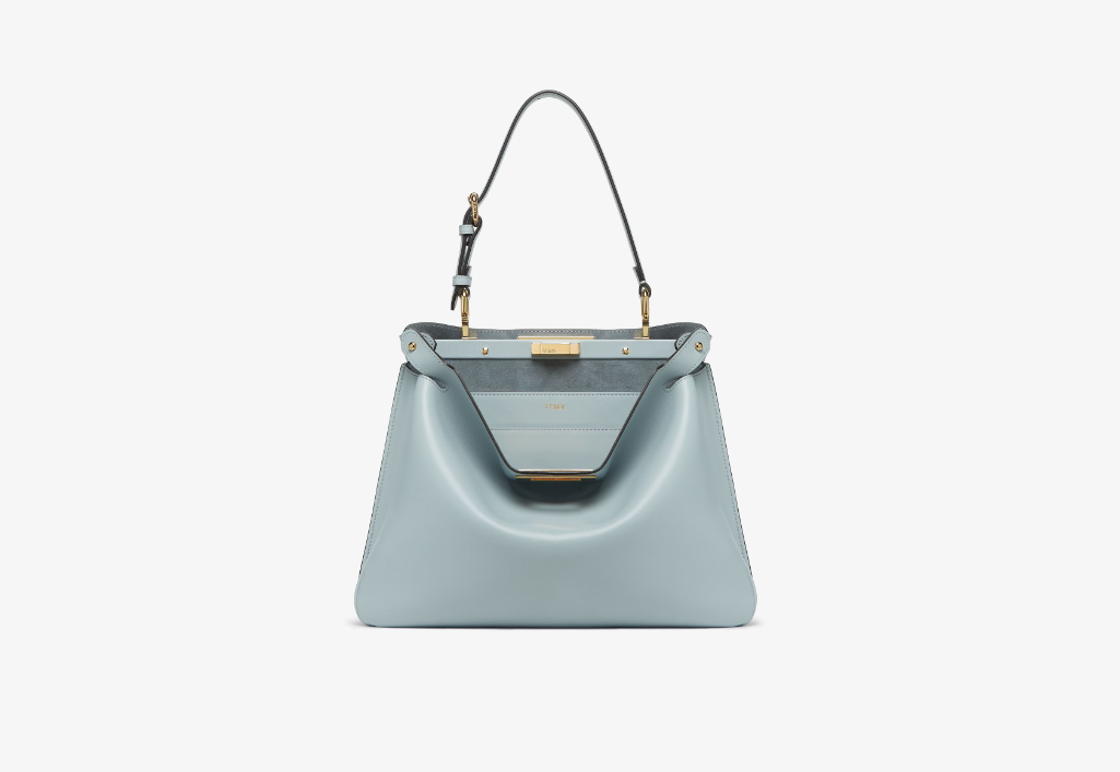 PKBO Soft Medium Light blue leather bag