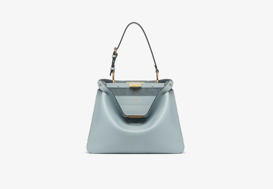 PKBO Soft Medium Light blue leather bag