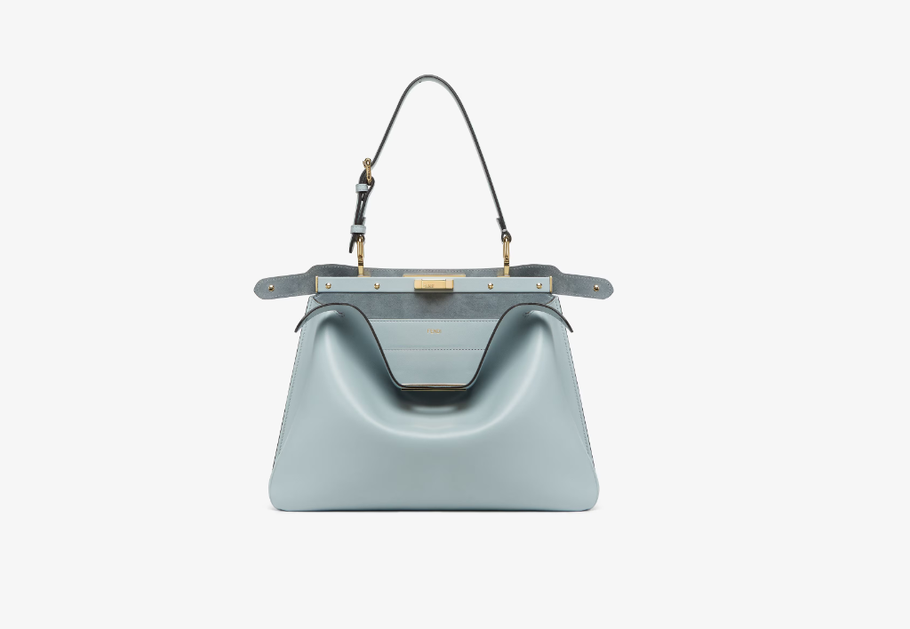 PKBO Soft Medium Light blue leather bag