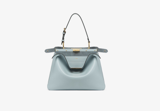PKBO Soft Medium Light blue leather bag
