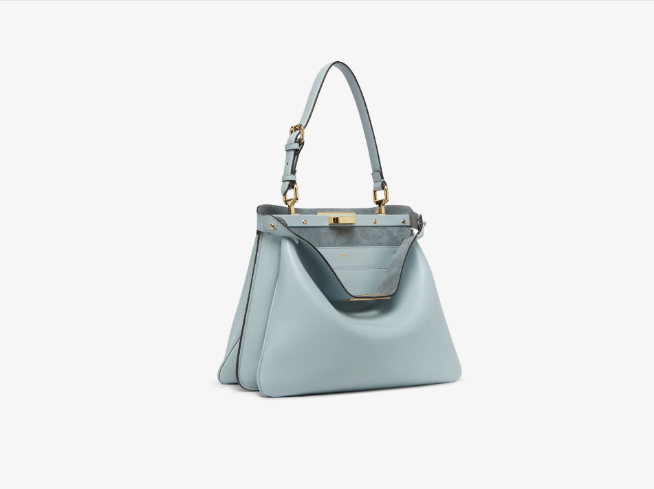PKBO Soft Medium Light blue leather bag