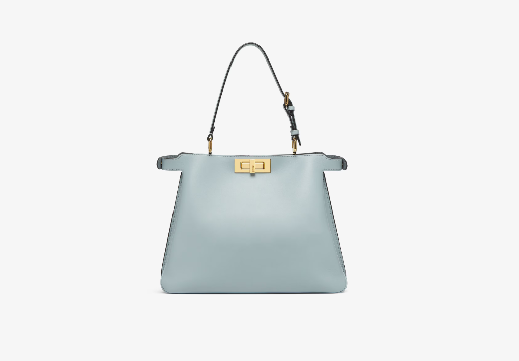 PKBO Soft Medium Light blue leather bag