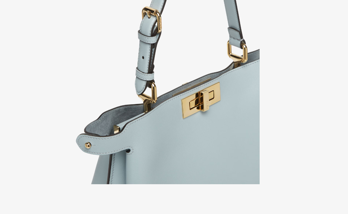 PKBO Soft Medium Light blue leather bag