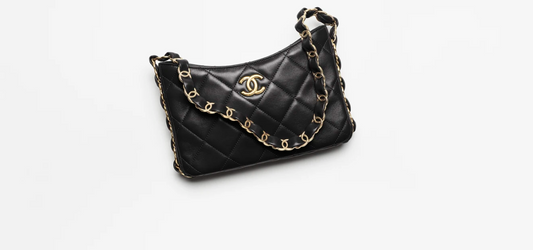 Fall-Winter 2024/25   Hobo Handbag   Lambskin & Gold-Tone Metal