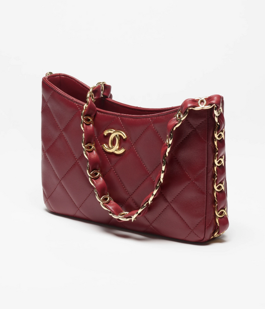 Fall-Winter 2024/25   Hobo Handbag   Lambskin & Gold-Tone Metal