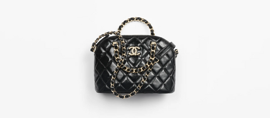 Fall-Winter 2024/25 Pre-Collection   Small Shopping Bag   Shiny Lambskin & Gold-Tone Metal
