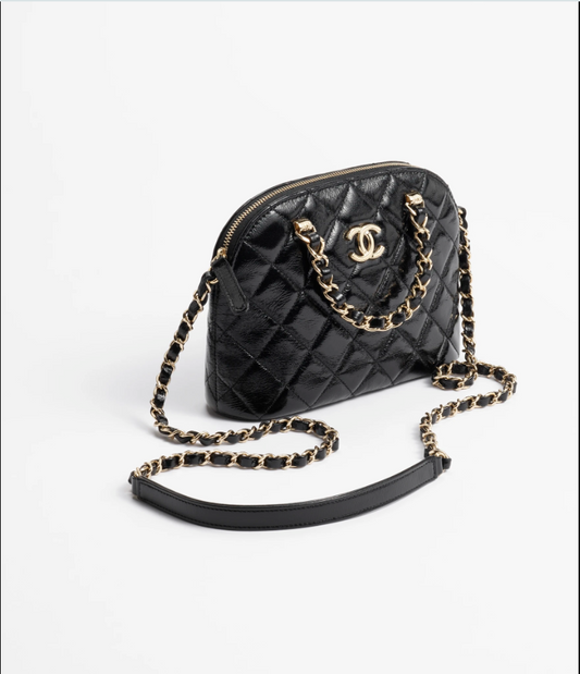 Fall-Winter 2024/25 Pre-Collection   Small Shopping Bag   Shiny Lambskin & Gold-Tone Metal