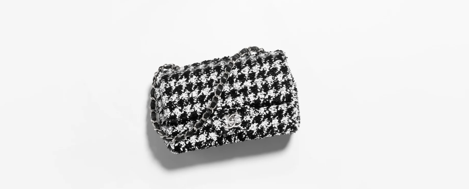 Small Flap Bag   Sequins & Silver-Tone Metal