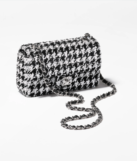 Small Flap Bag   Sequins & Silver-Tone Metal
