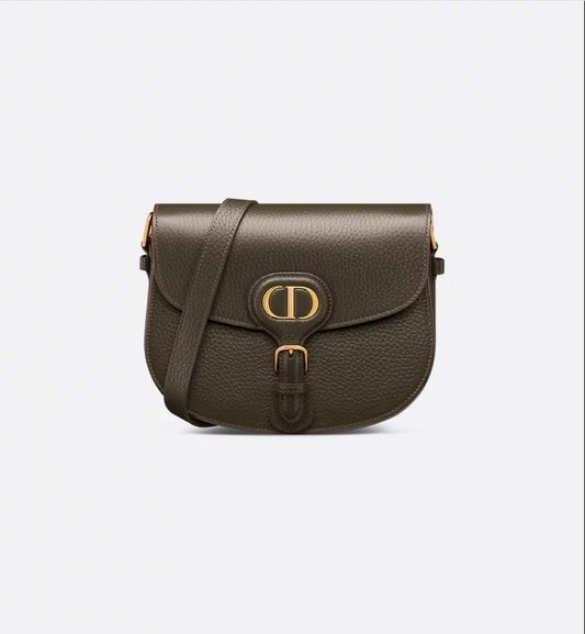 Medium DIR Bobby Bag Khaki Grained Calfskin