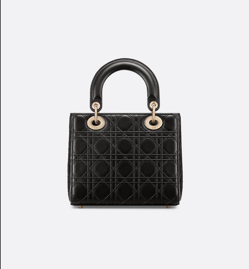 Small Lady DiR My ABC DIR Bag Black Flat Cannage Lambskin
