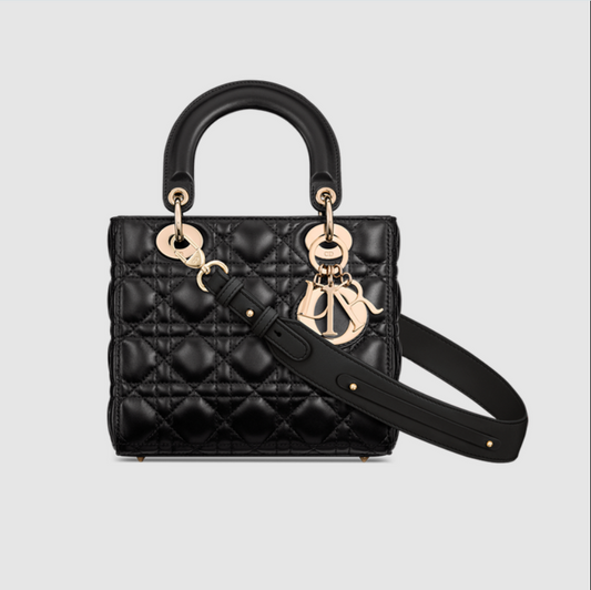 Small Lady Dior My ABC DIR Bag Black Cannage Lambskin