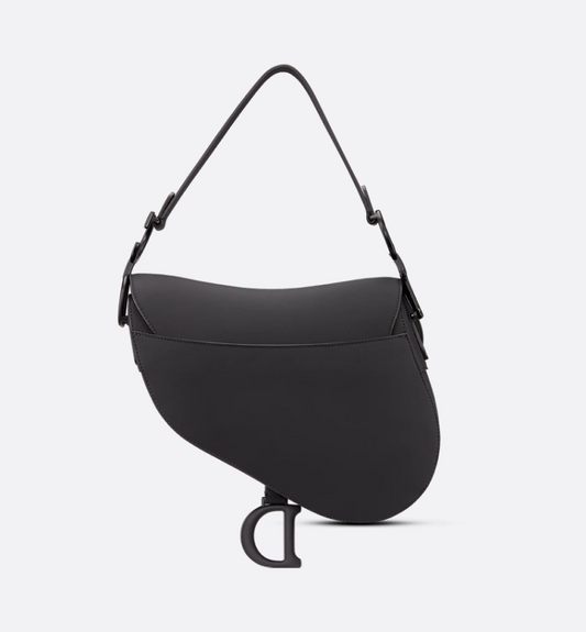 DIR Saddle Bag with Strap Black Ultramatte Calfskin