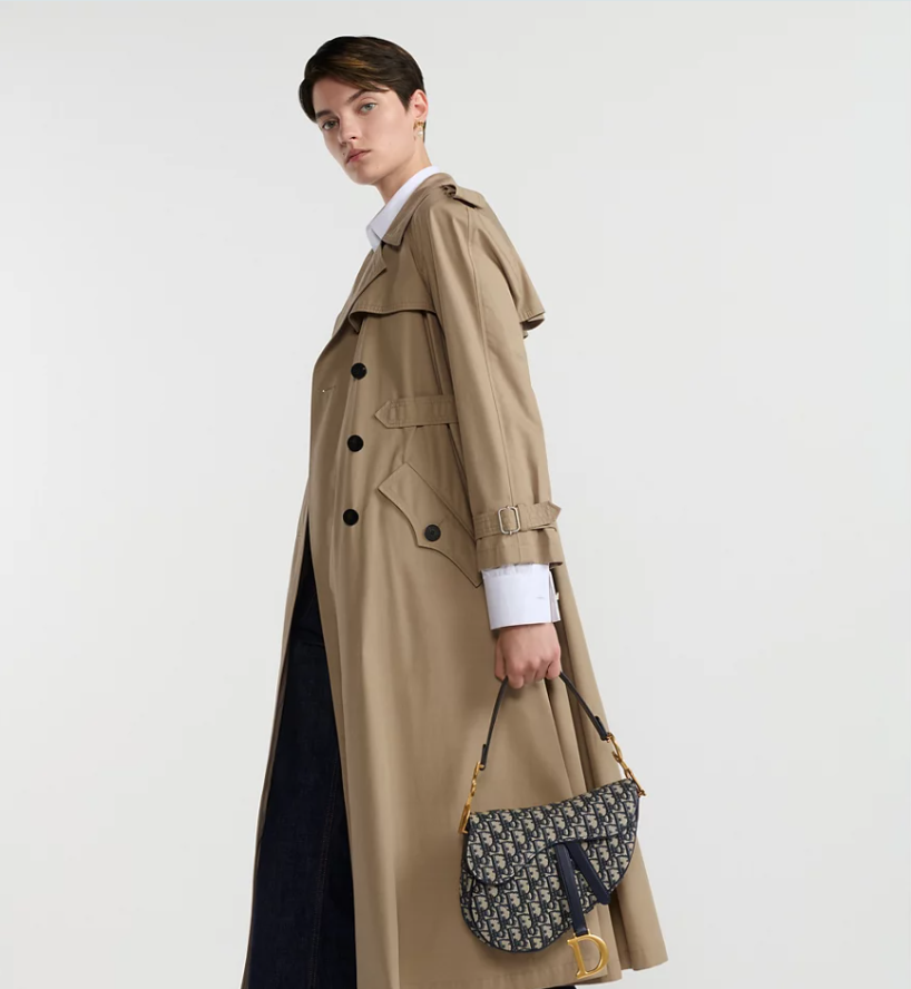 Saddle Bag with Strap Blue DIR Oblique Jacquard
