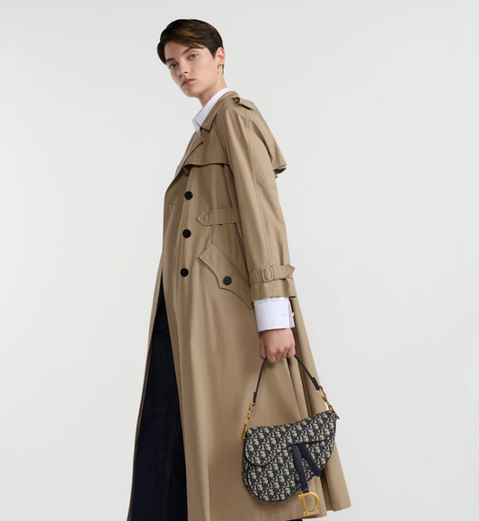 Saddle Bag with Strap Blue DIR Oblique Jacquard