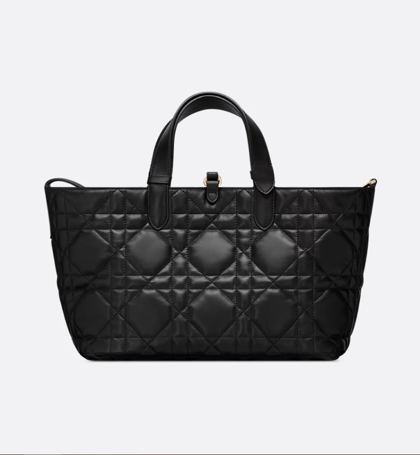 Medium DIR Toujours Bag Black Macrocannage Calfskin