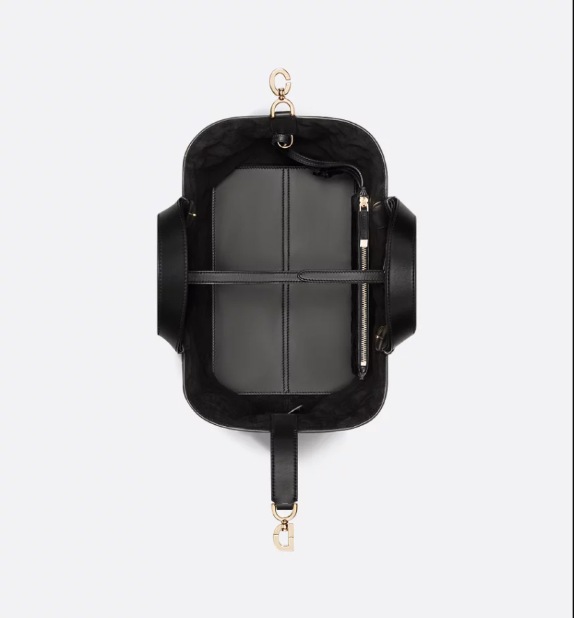 Medium DIR Toujours Bag Black Macrocannage Calfskin