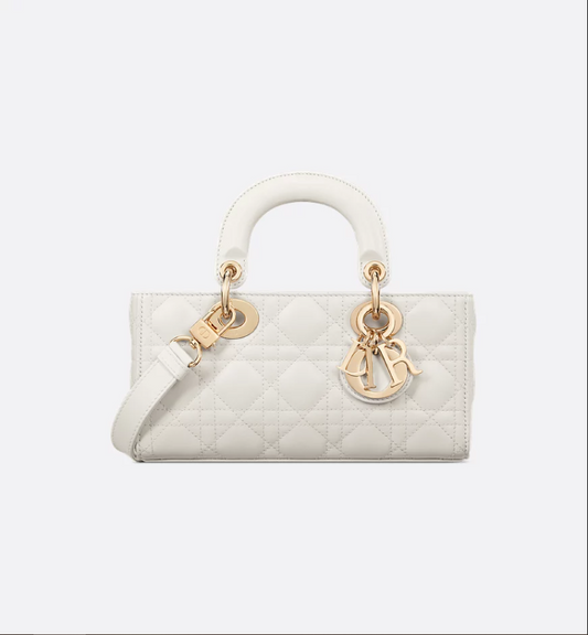 DIR Small Lady D-Joy Bag Denim Blue Cannage Lambskin