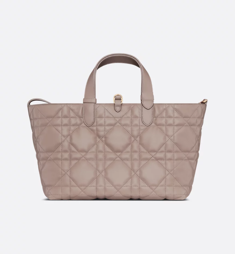 Medium DIR Toujours Bag Denim Blue Macrocannage Calfskin