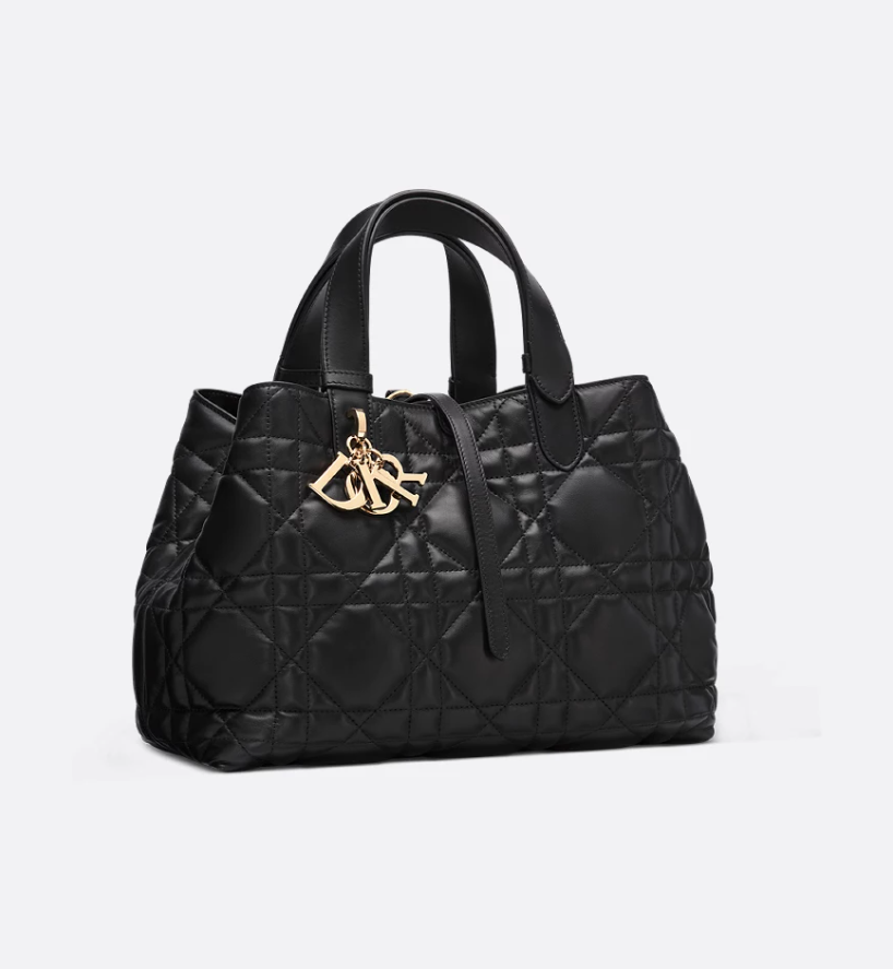 Medium DIR Toujours Bag Denim Blue Macrocannage Calfskin