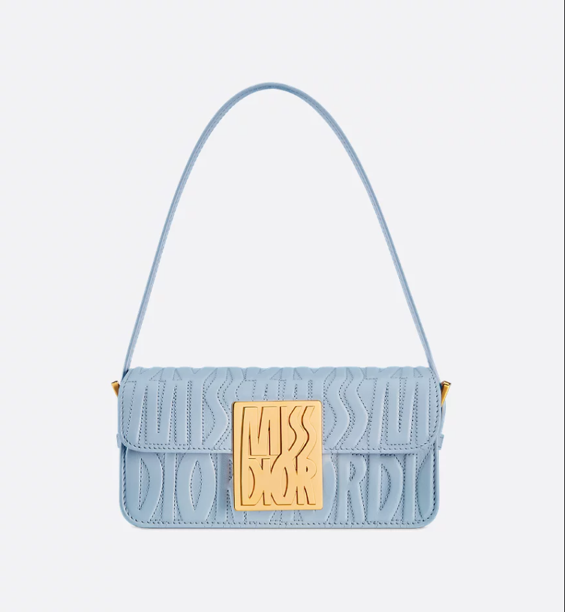 Miss DIR Flap Bag Black Quilted Miss Dior Allover Calfskin