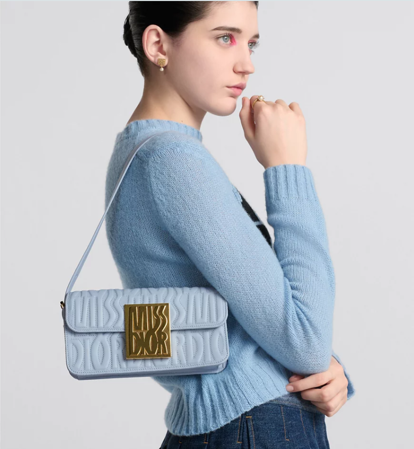 Miss DIR Flap Bag Black Quilted Miss Dior Allover Calfskin