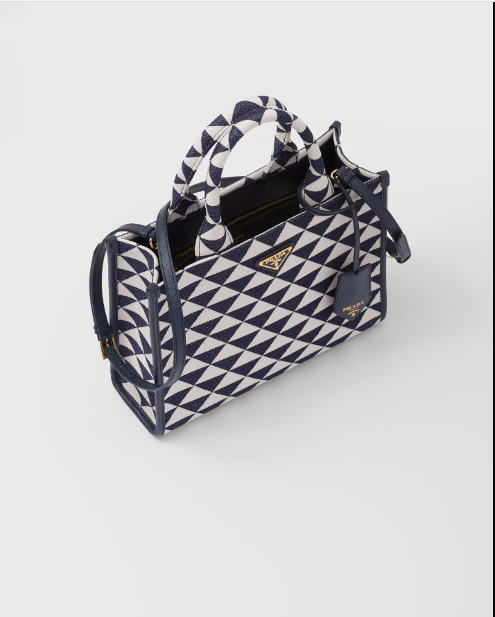Small PDA Symbole embroidered fabric handbag