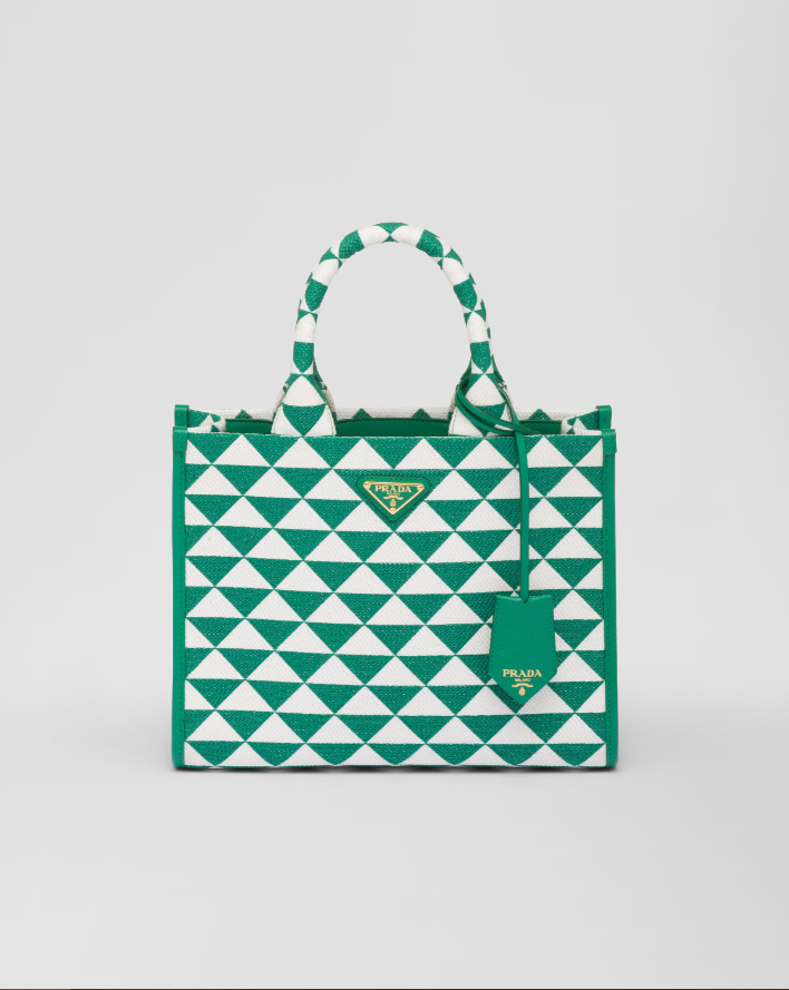 Small PDA Symbole embroidered fabric handbag